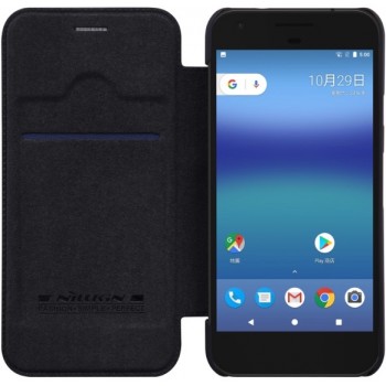 Qin atverčiamas juodas dėklas Nillkin (Google Pixel Xl)
